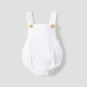 100% Cotton Solid Sleeveless Baby Romper