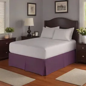 23-Inch Purple Bed Skirt in Egyptian Cotton 1000TC for Luxurious Bedding