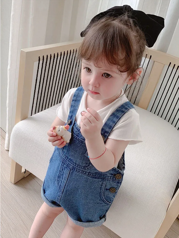 [507296] - Bawahan Overall Anak Perempuan - Motif Front Pocket