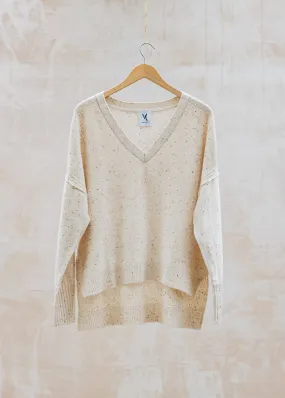 Adalyn V-Neck Jumper in Earth Melange