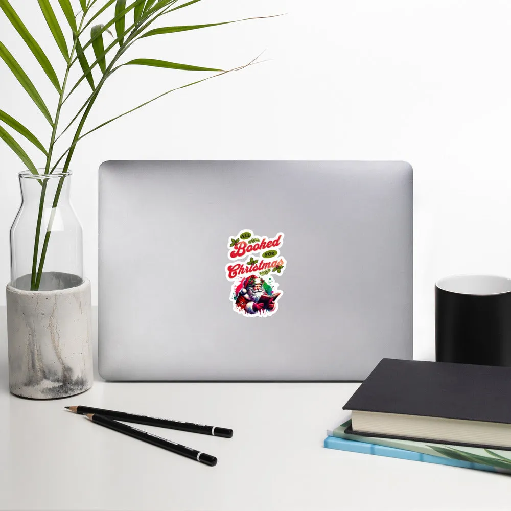 All Booked for Christmas Stickers