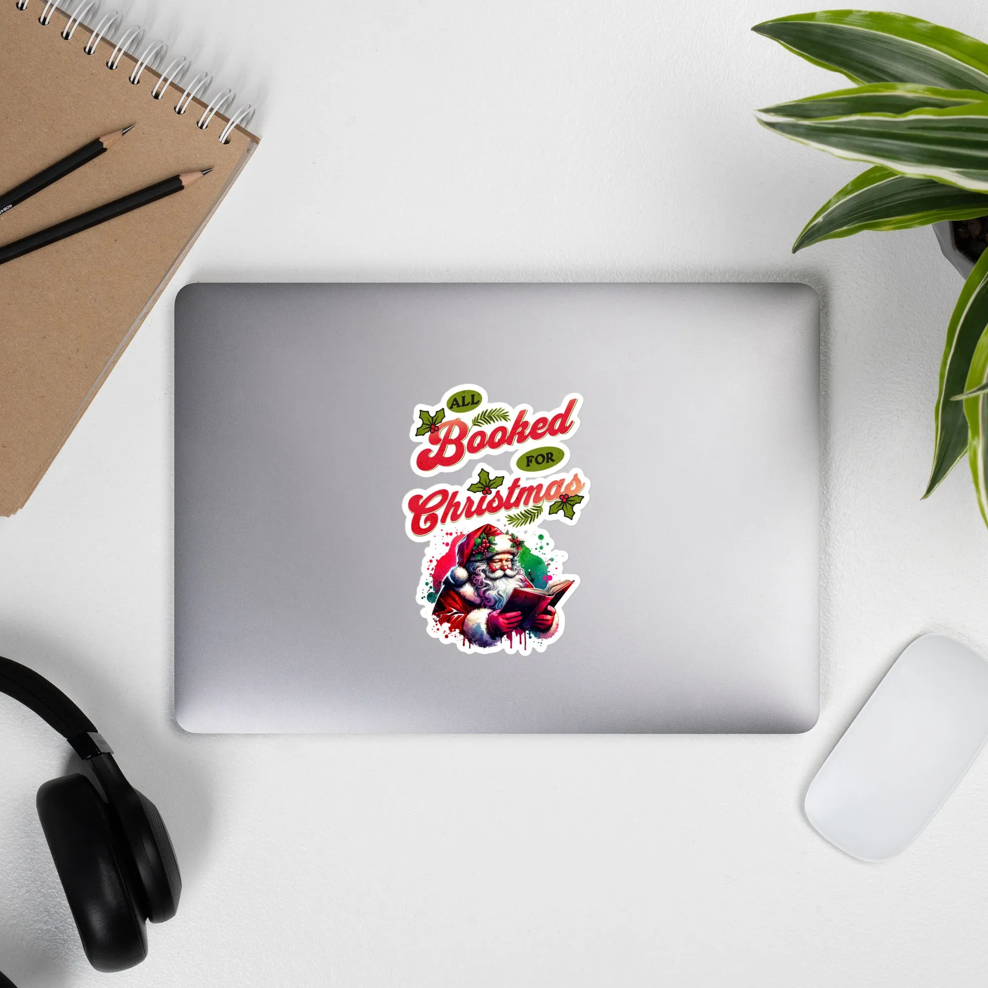 All Booked for Christmas Stickers