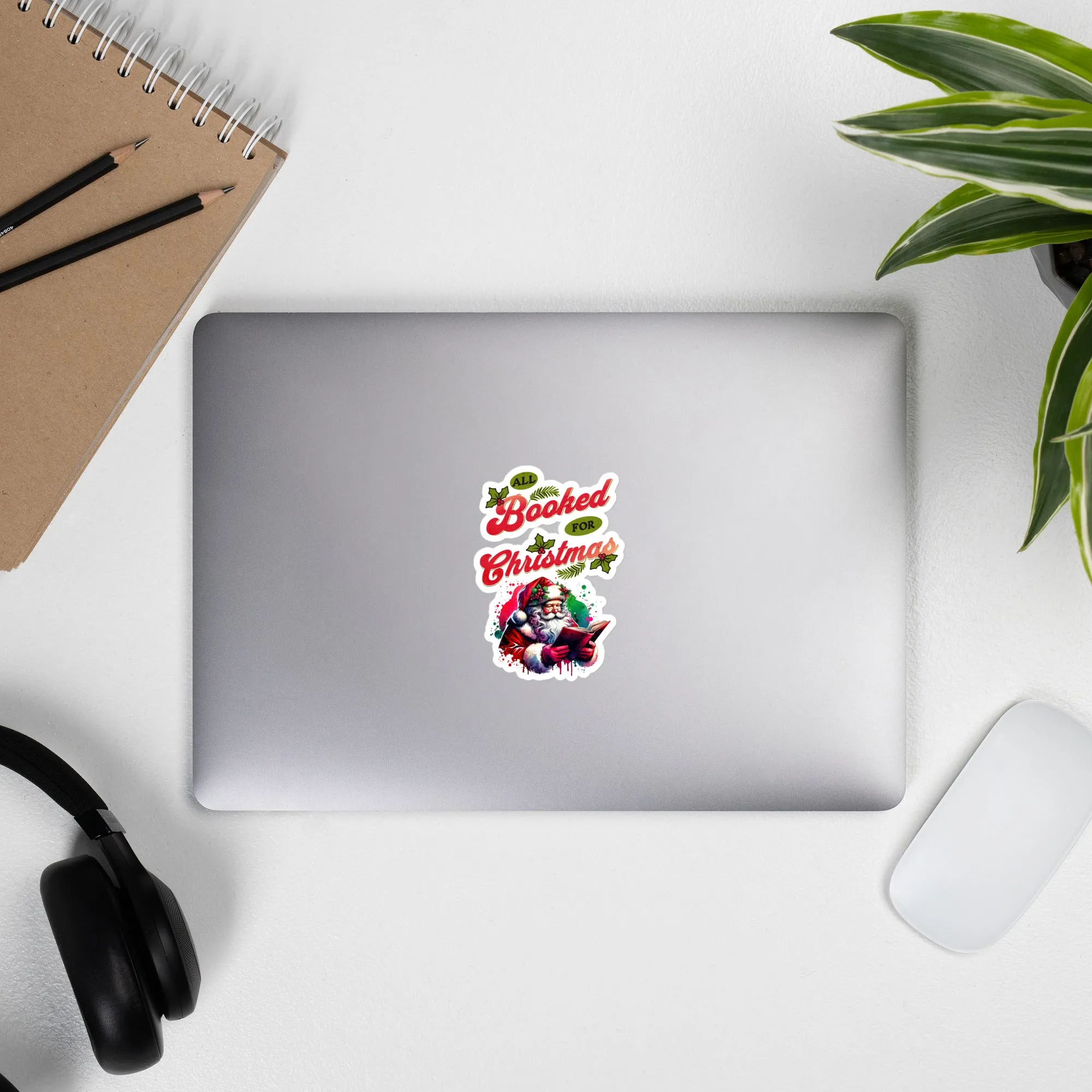 All Booked for Christmas Stickers