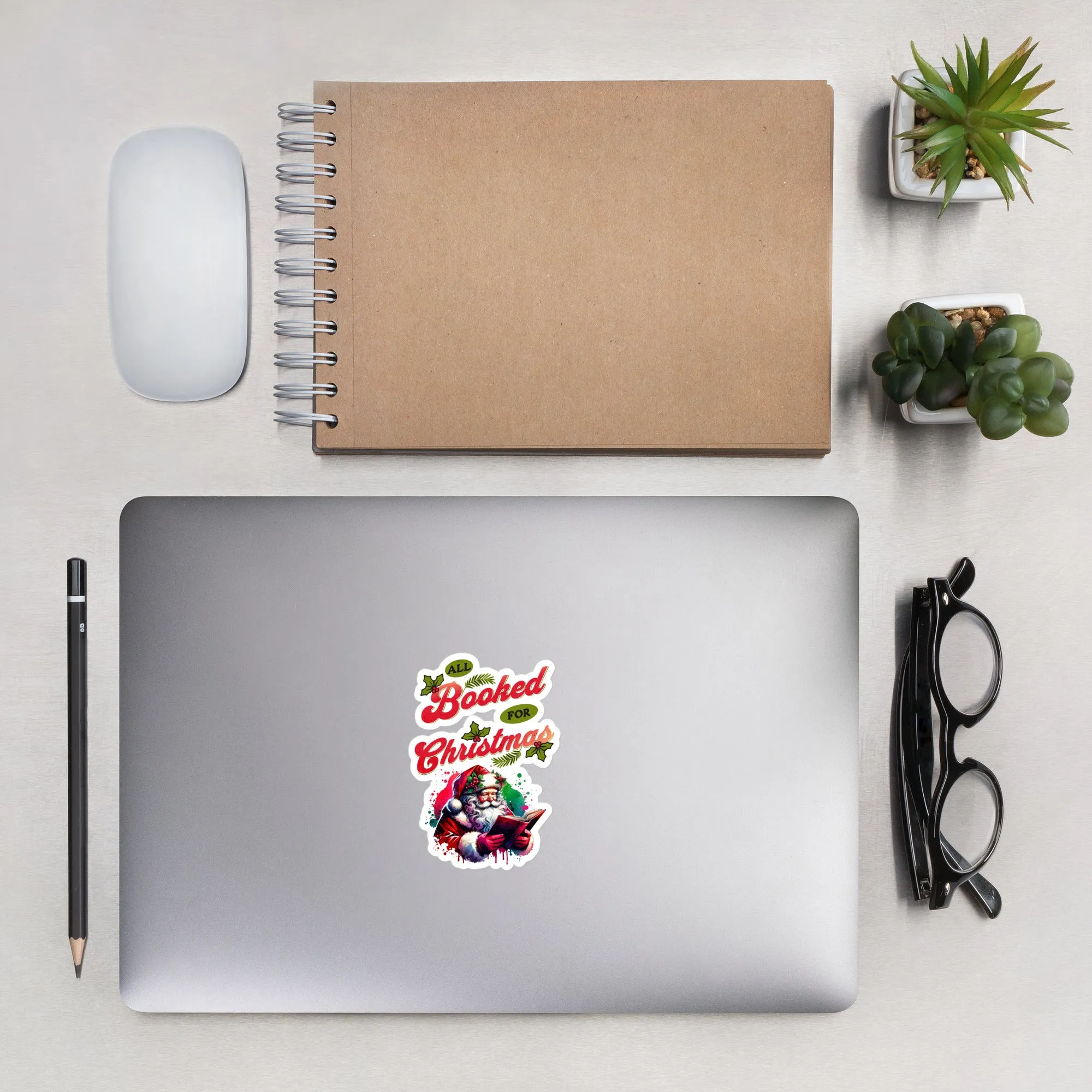 All Booked for Christmas Stickers