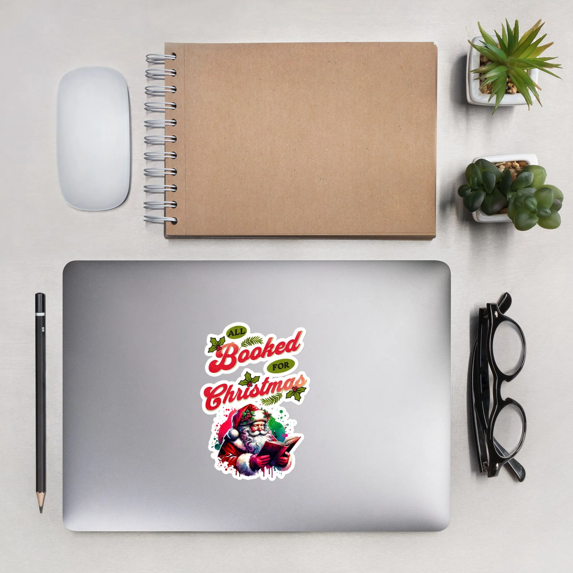 All Booked for Christmas Stickers
