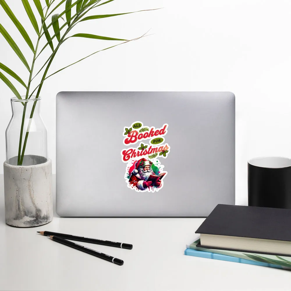 All Booked for Christmas Stickers