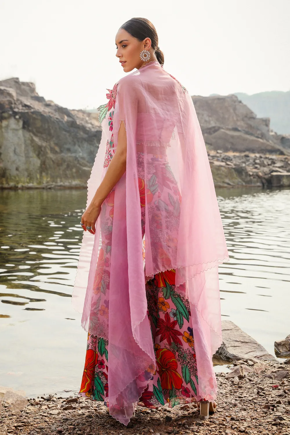 Ashi Khanna in BAGEECHA PINK GHARARA SET