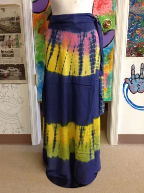 Assorted Long Tie-Dye Wrap Skirts