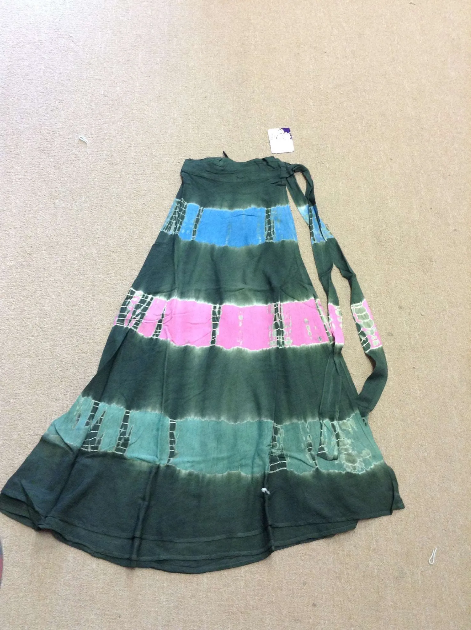 Assorted Long Tie-Dye Wrap Skirts