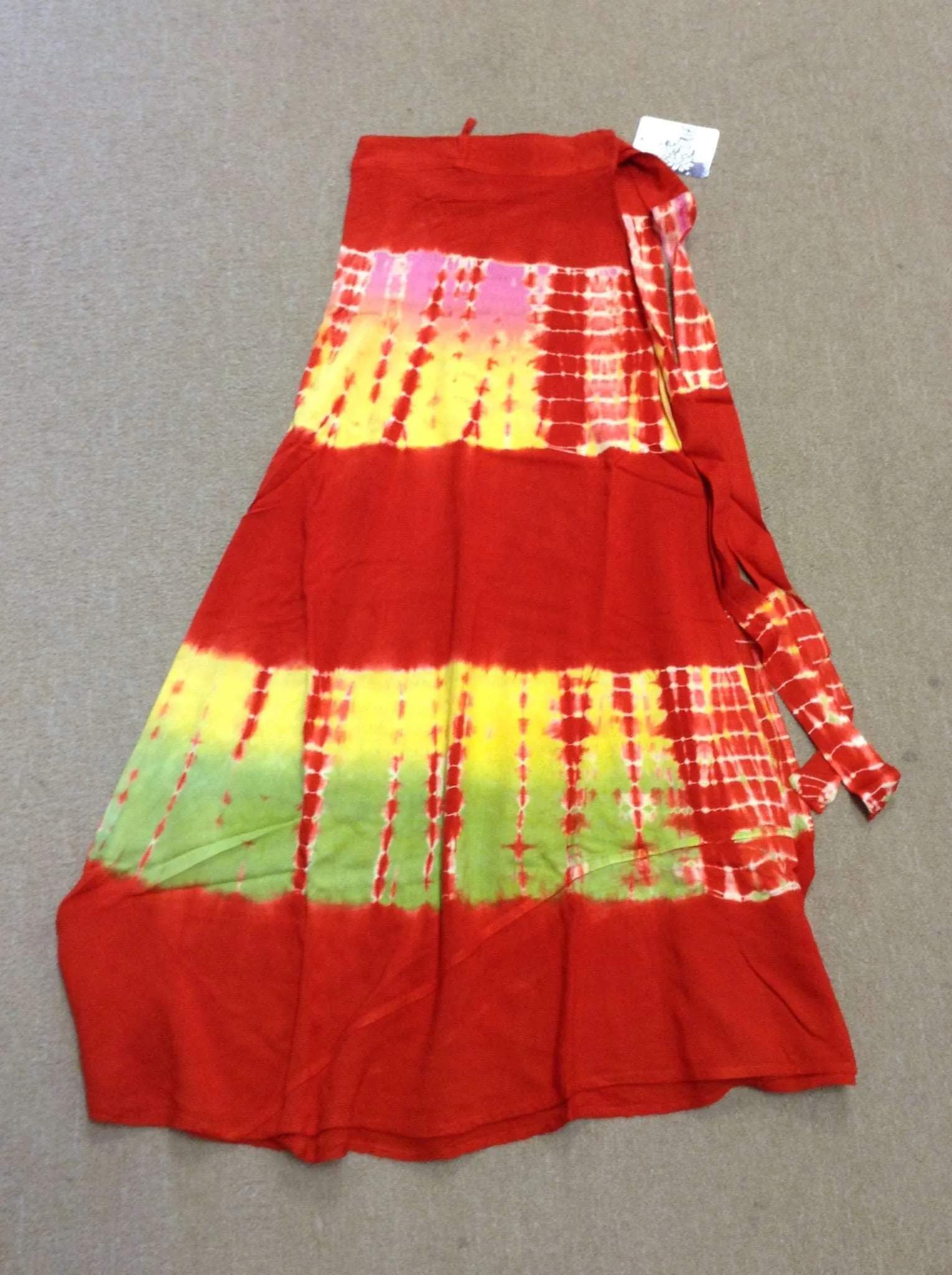 Assorted Long Tie-Dye Wrap Skirts