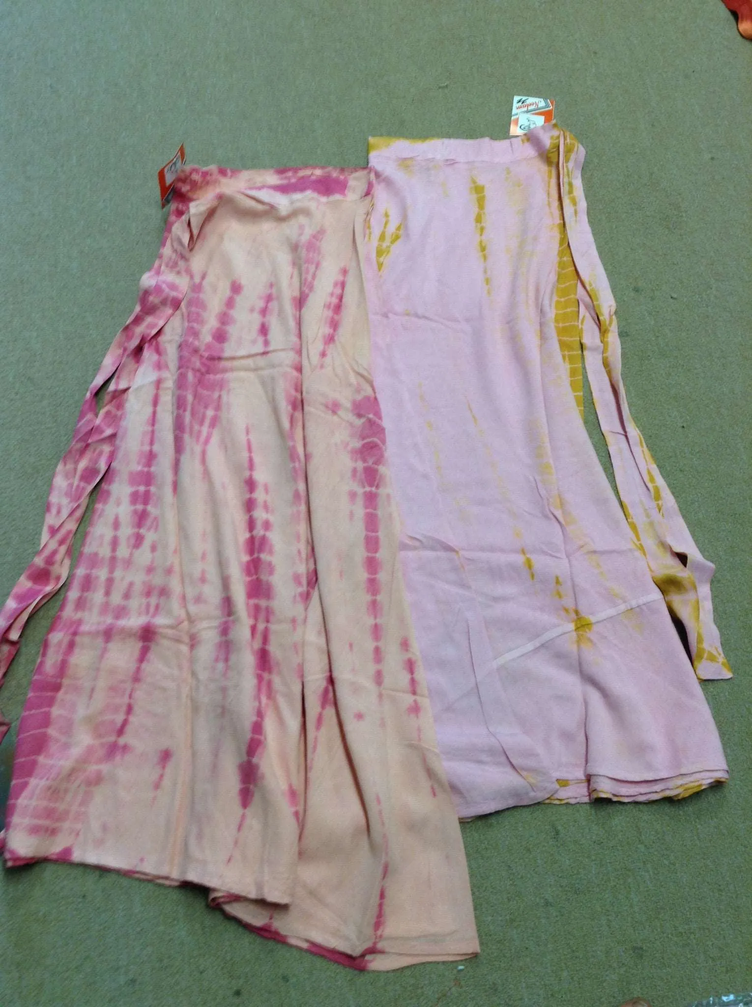 Assorted Long Tie-Dye Wrap Skirts