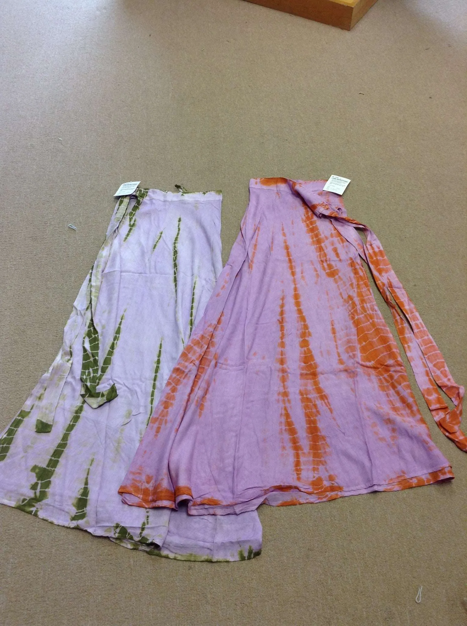 Assorted Long Tie-Dye Wrap Skirts
