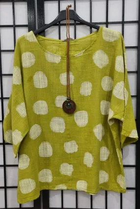 Athena Italian Spotty Cotton Tops