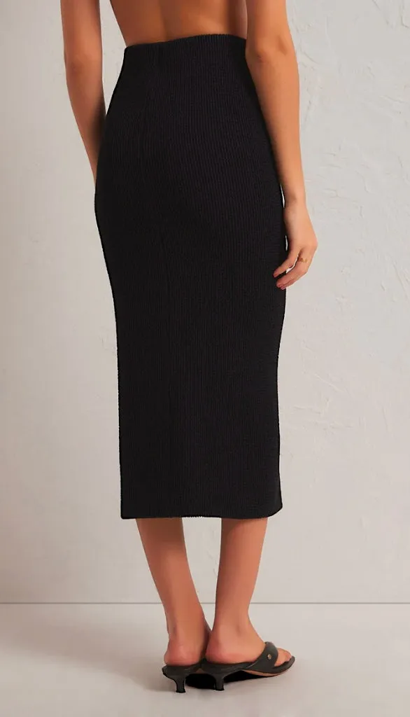 Aveen Crinkle Knit Midi Skirt