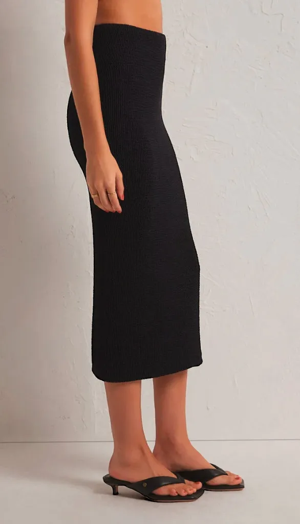 Aveen Crinkle Knit Midi Skirt