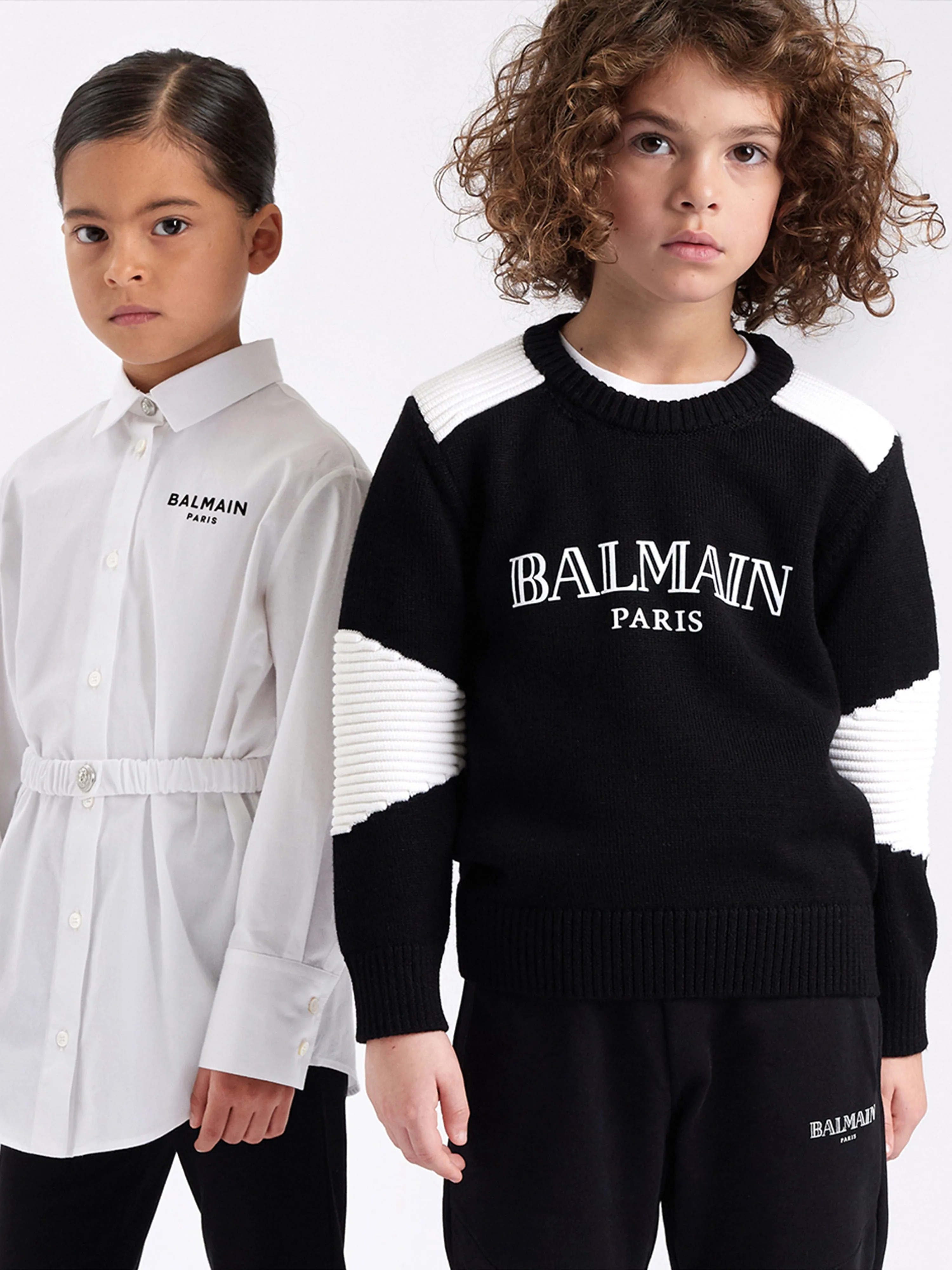 Balmain Boys Paris Logo Jumper in Black