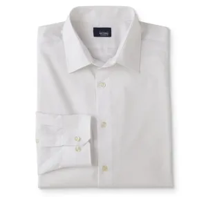 Basic Editions Men's Classic Fit Button-Front Dress Shirt White