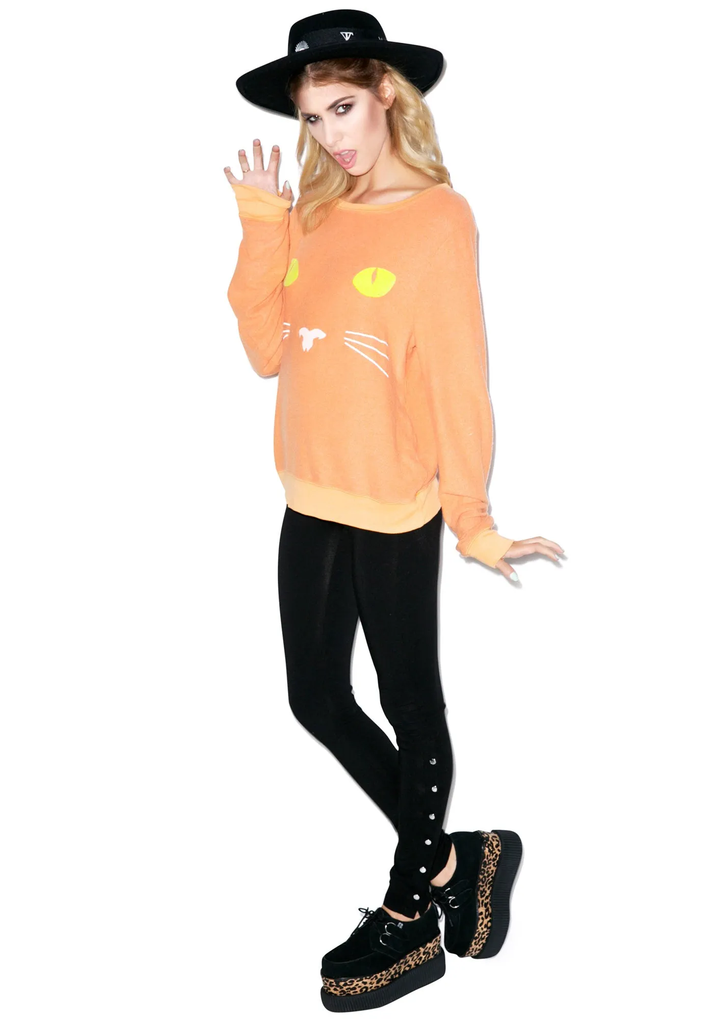 Black Cat Baggy Beach Jumper