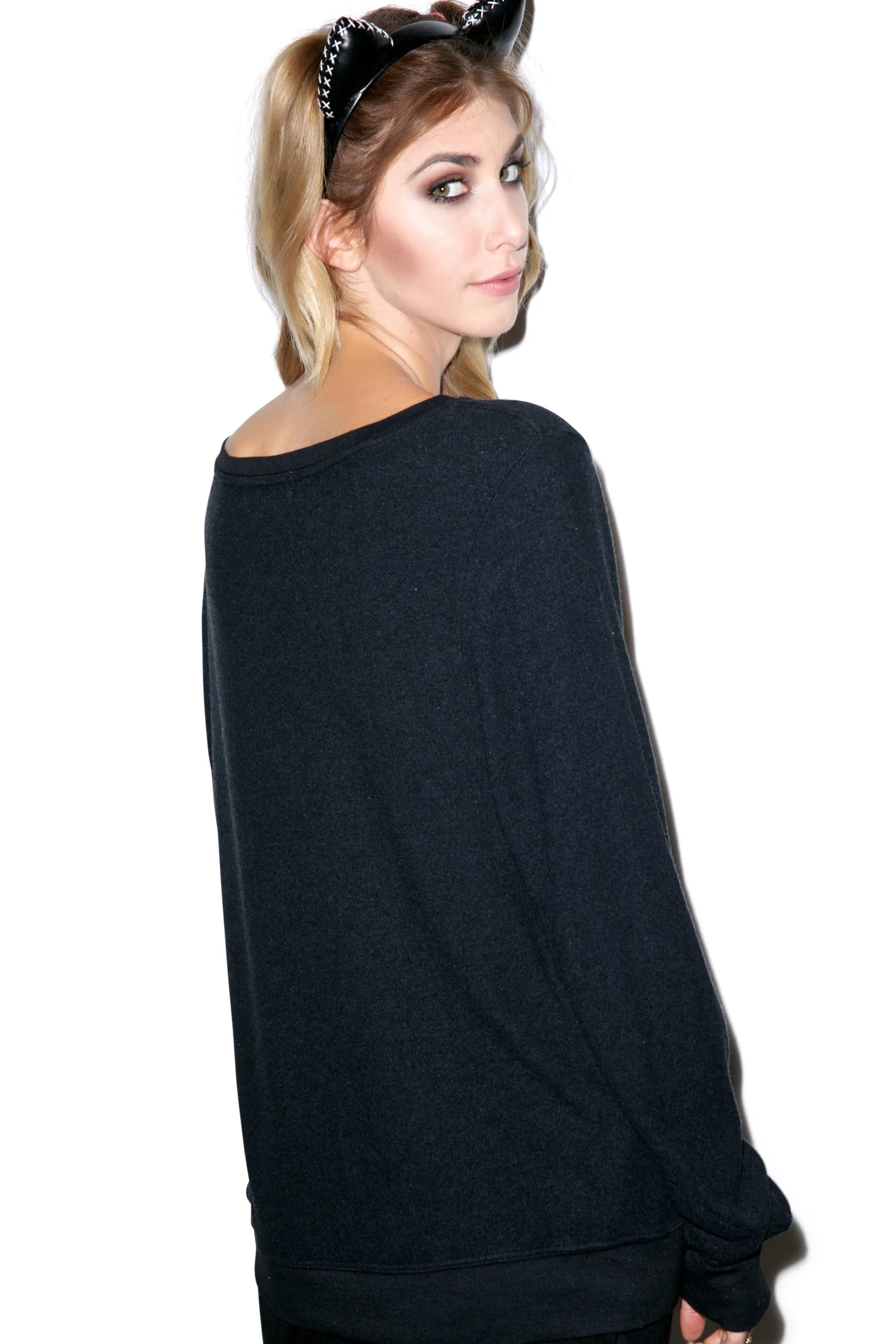 Black Cat Baggy Beach Jumper