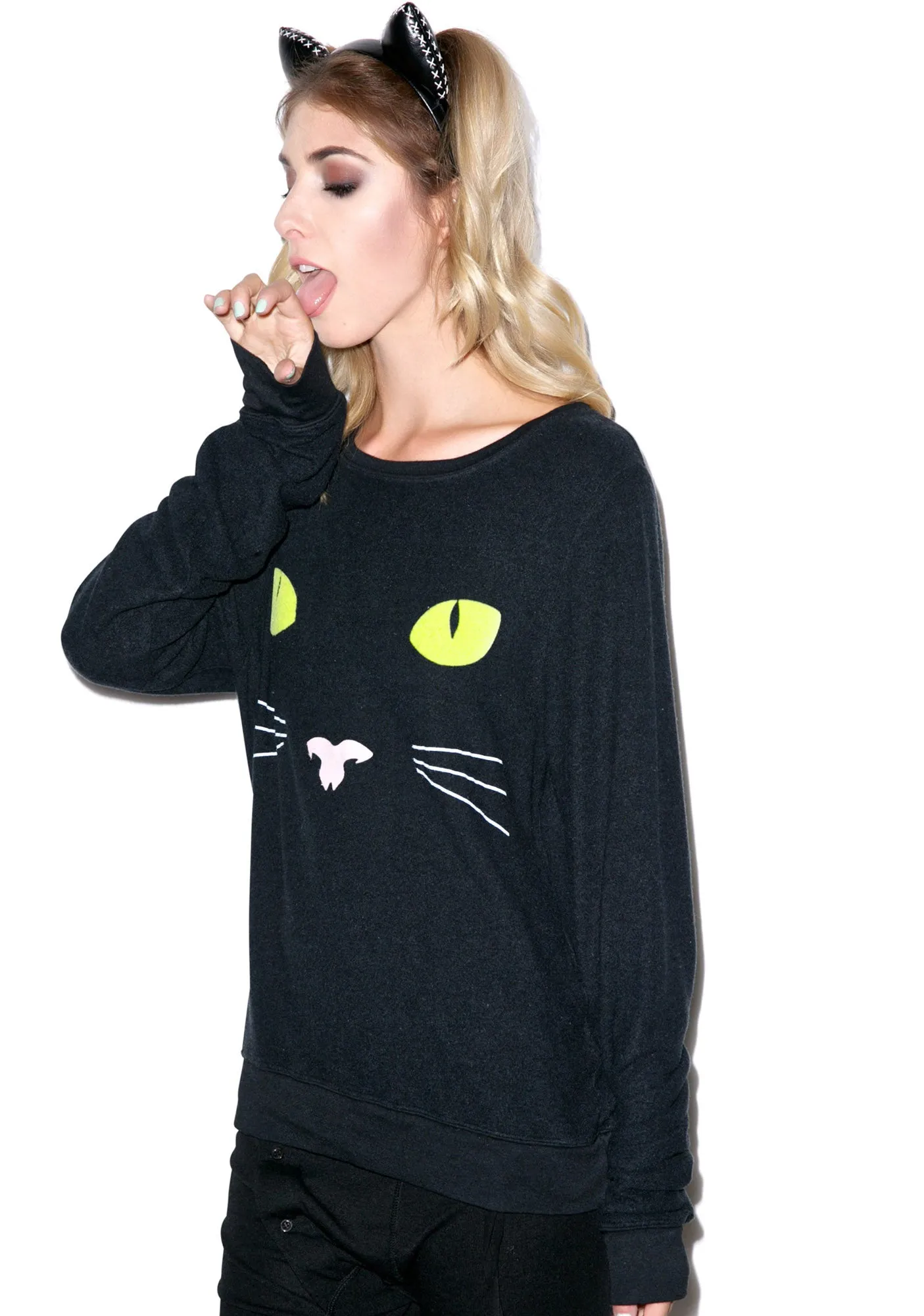 Black Cat Baggy Beach Jumper
