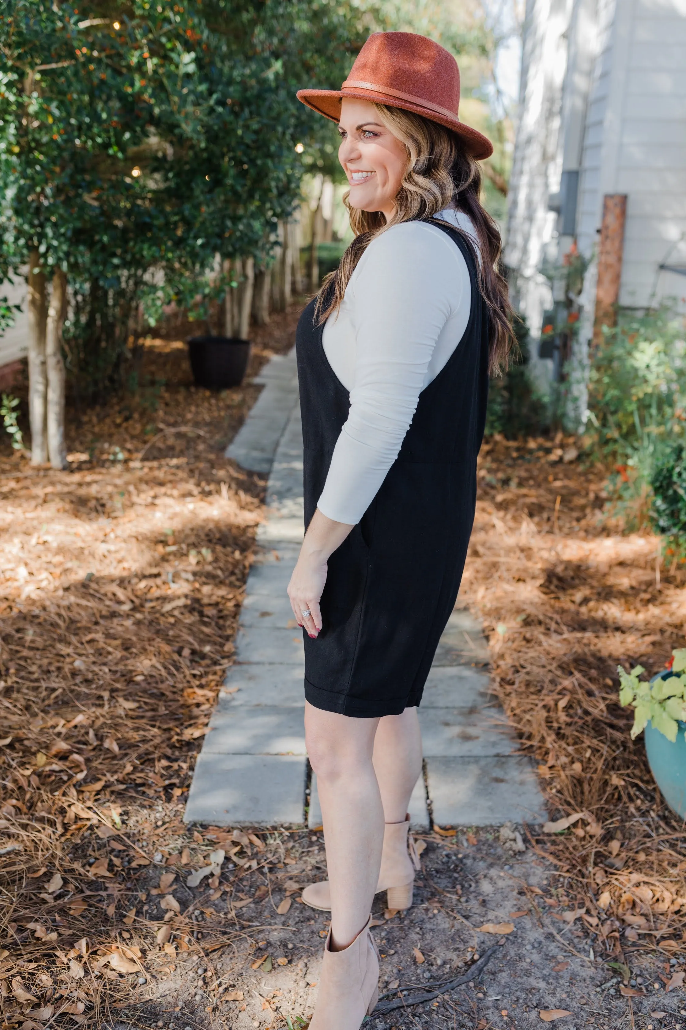 Black Linen Romper