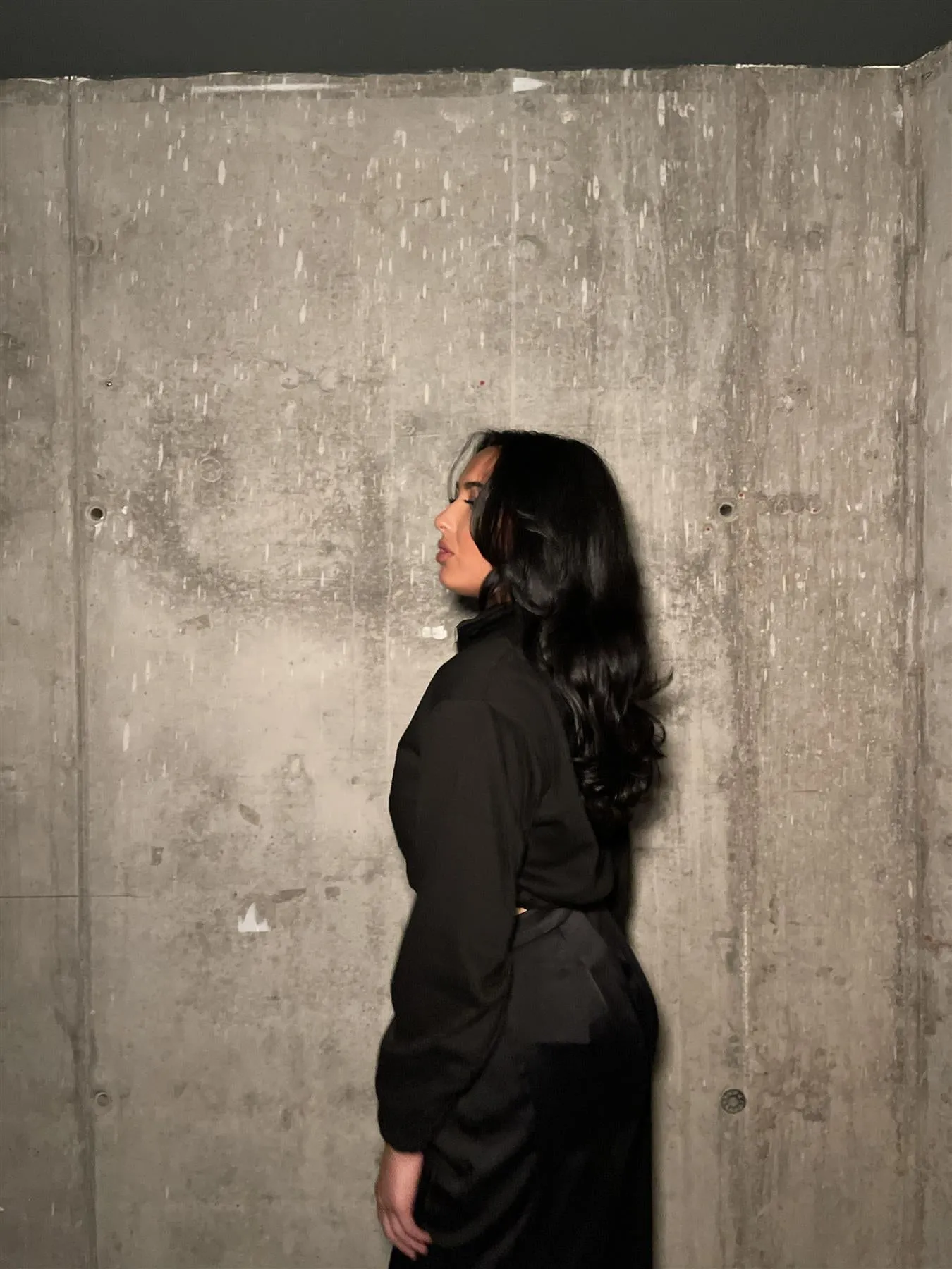 Black Zip- Neck -Jumper