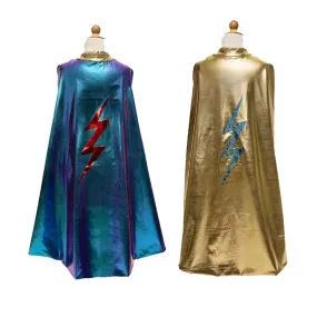 Blue Lightning Holo Reversible Cape and Mask 5/6