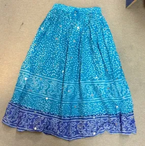 Blue Two Tone Sequence Skirt