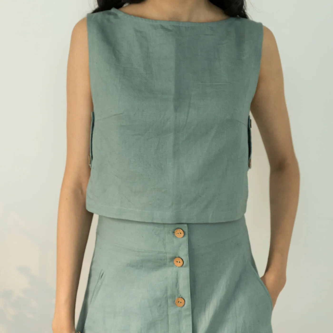 Boat Neck Crop Top