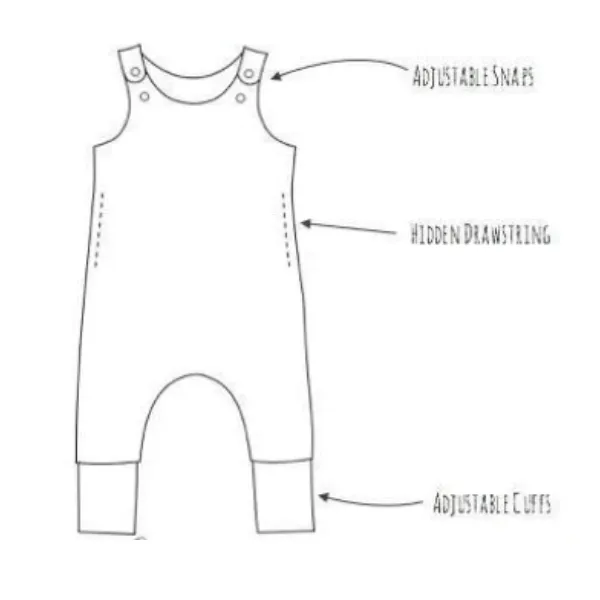 Boho Mermaid Stain-Proof & Grow With Me Adjustable Gender Neutral Baby Clothes