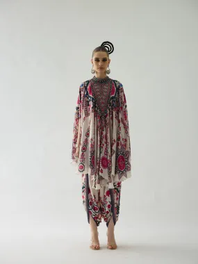 Bukhara Raspberry Farah Cape Set