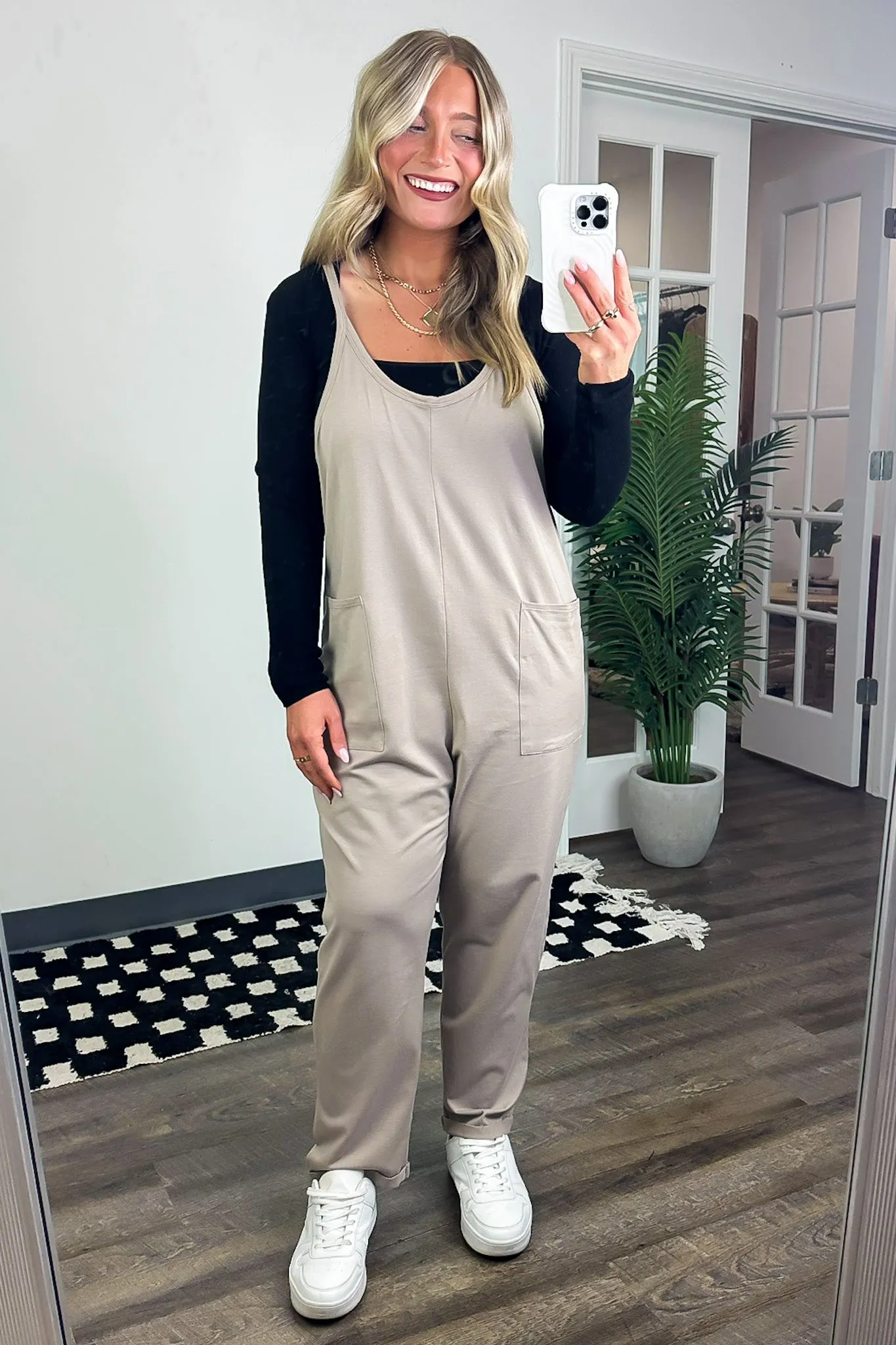 Calculated Charm Knit Relaxed Pocket Jumpsuit