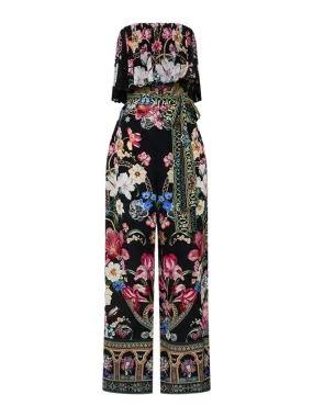 Camilla Strapless Jumpsuit With Frill in Midnight in Monserrate