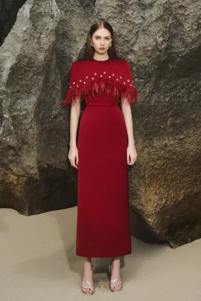 Cape Midi Dress