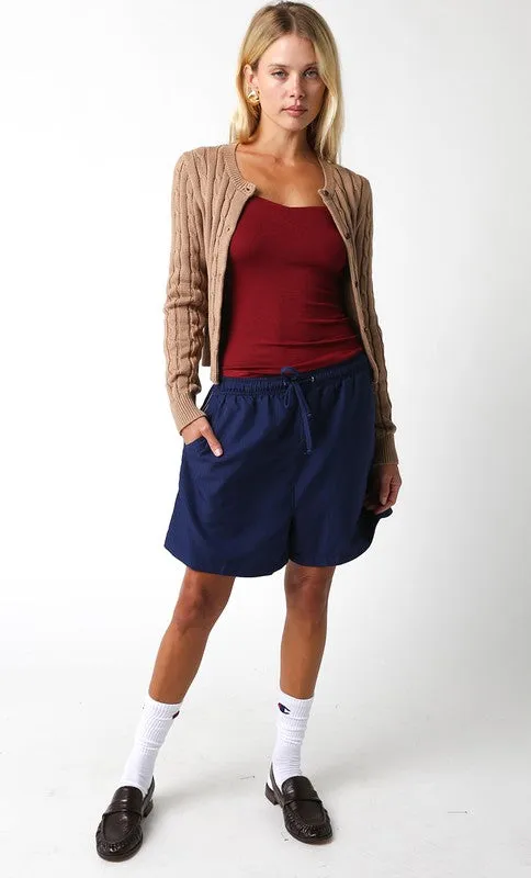 Cascade Cable Knit Cardigan | Taupe