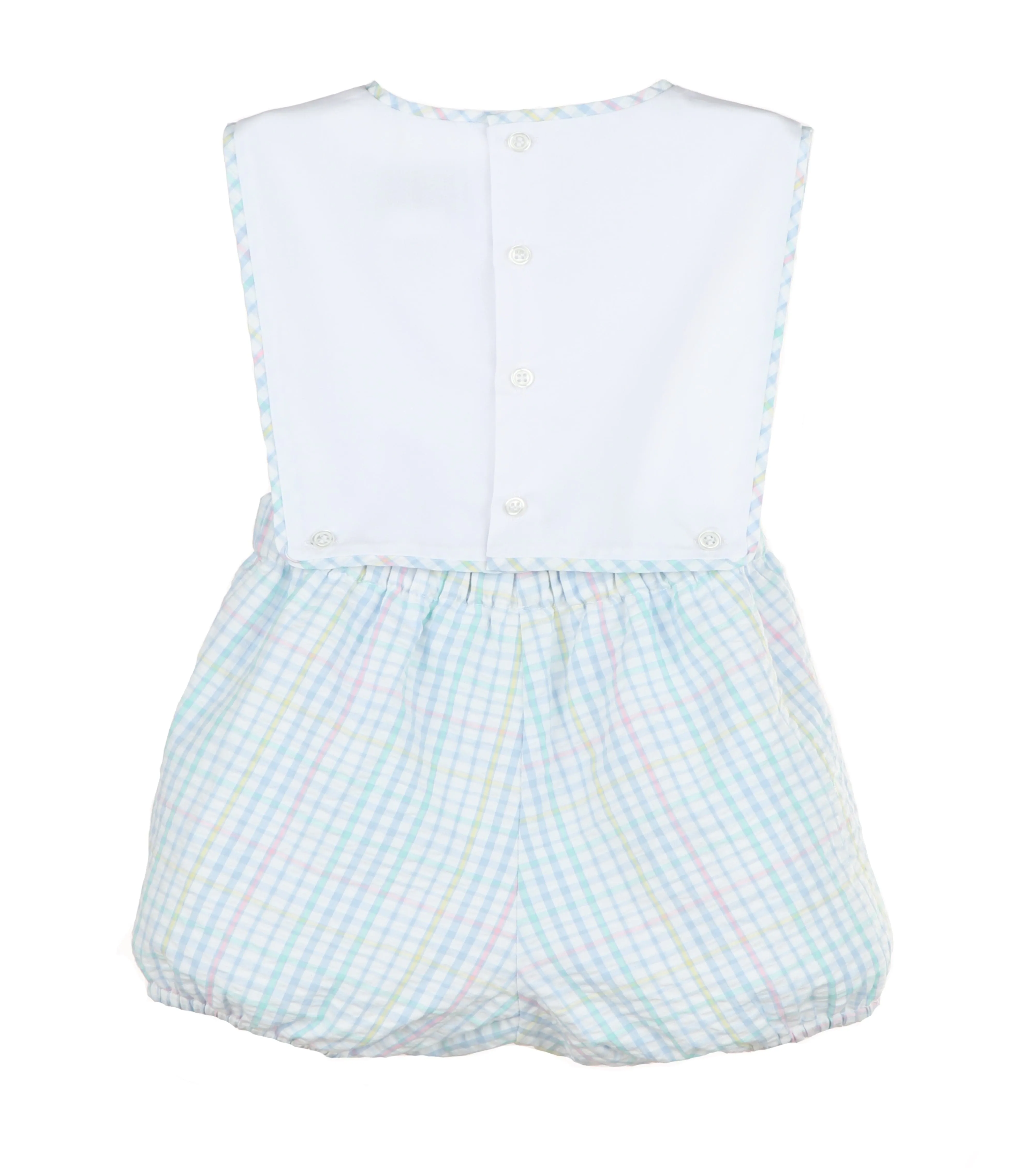 Casero Boy's Pastel Plaid Overall
