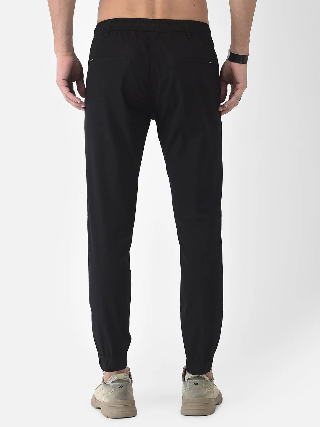 Cobb Black Slim Fit Chinos Joggers