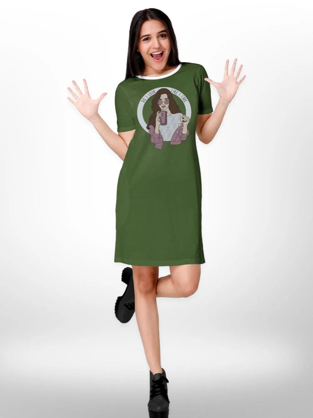 Coffee Cup Stylish Printed Long T-shirt For Women's