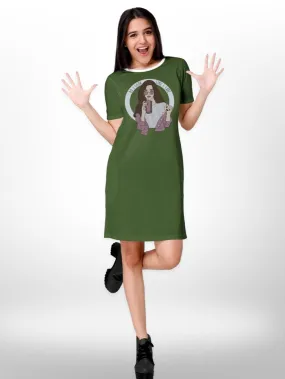 Coffee Cup Stylish Printed Long T-shirt For Women's