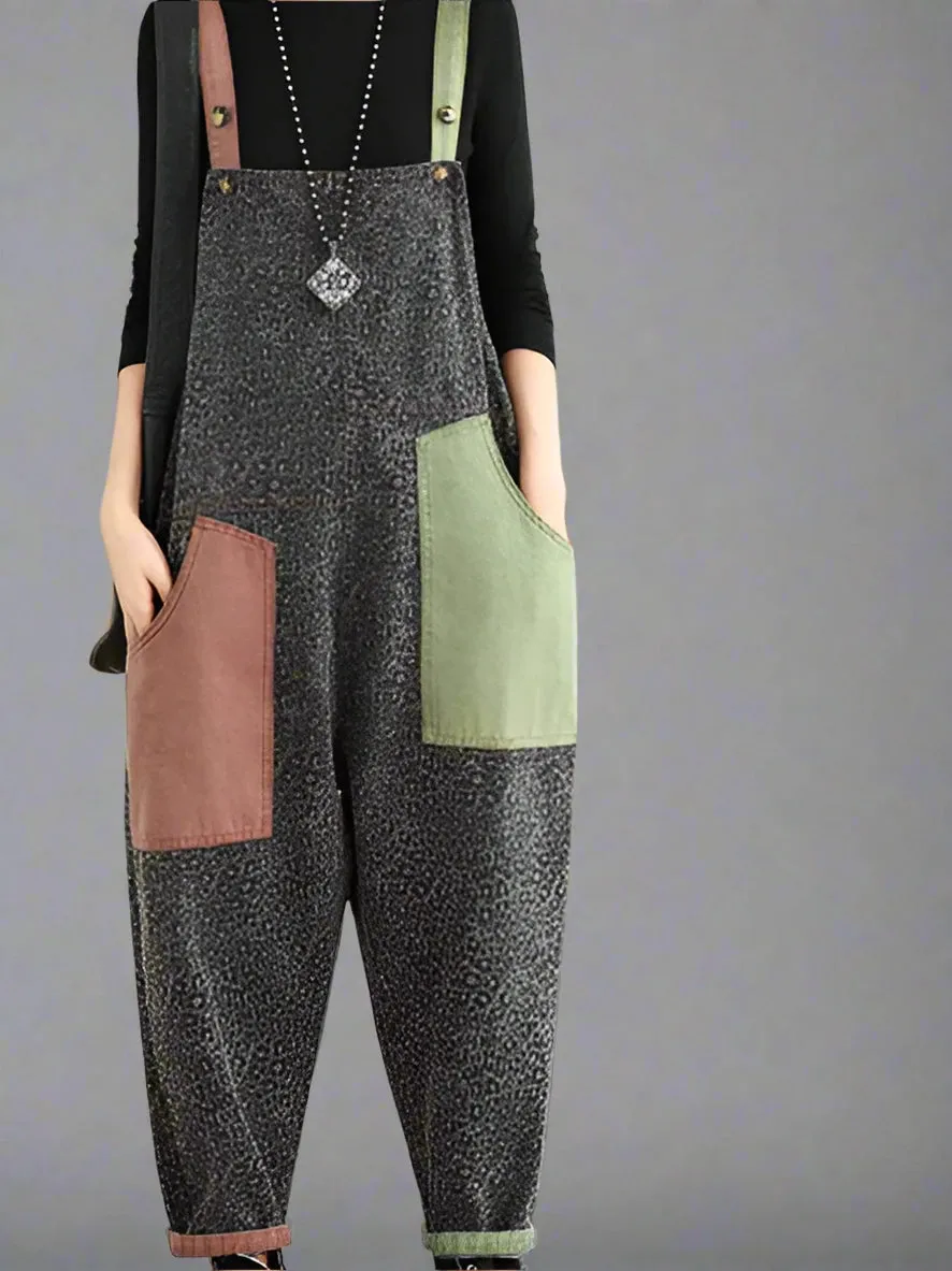 Colorblock Utility Overall Dungaree