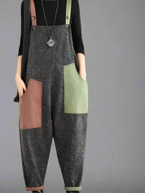 Colorblock Utility Overall Dungaree
