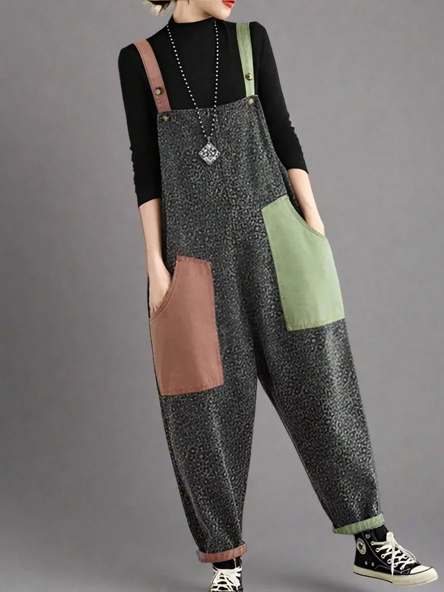 Colorblock Utility Overall Dungaree