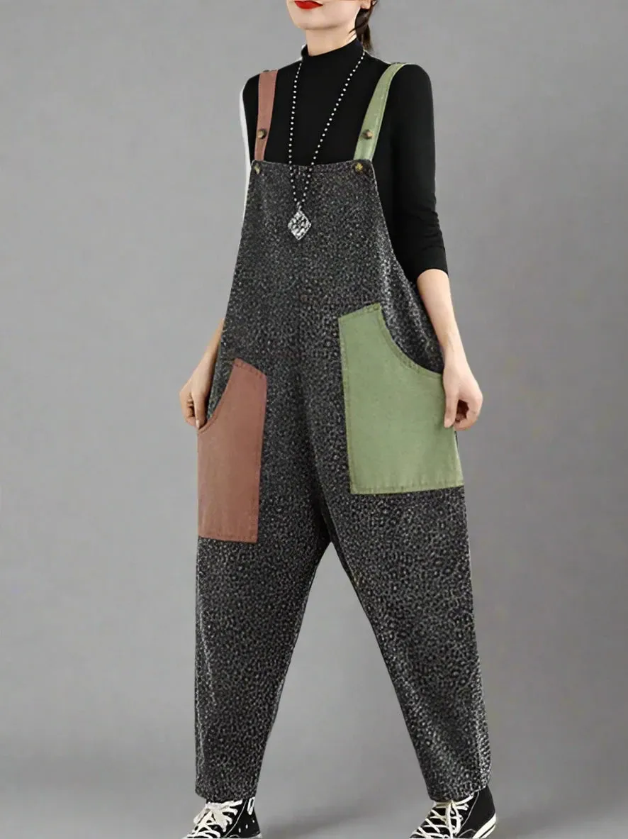 Colorblock Utility Overall Dungaree