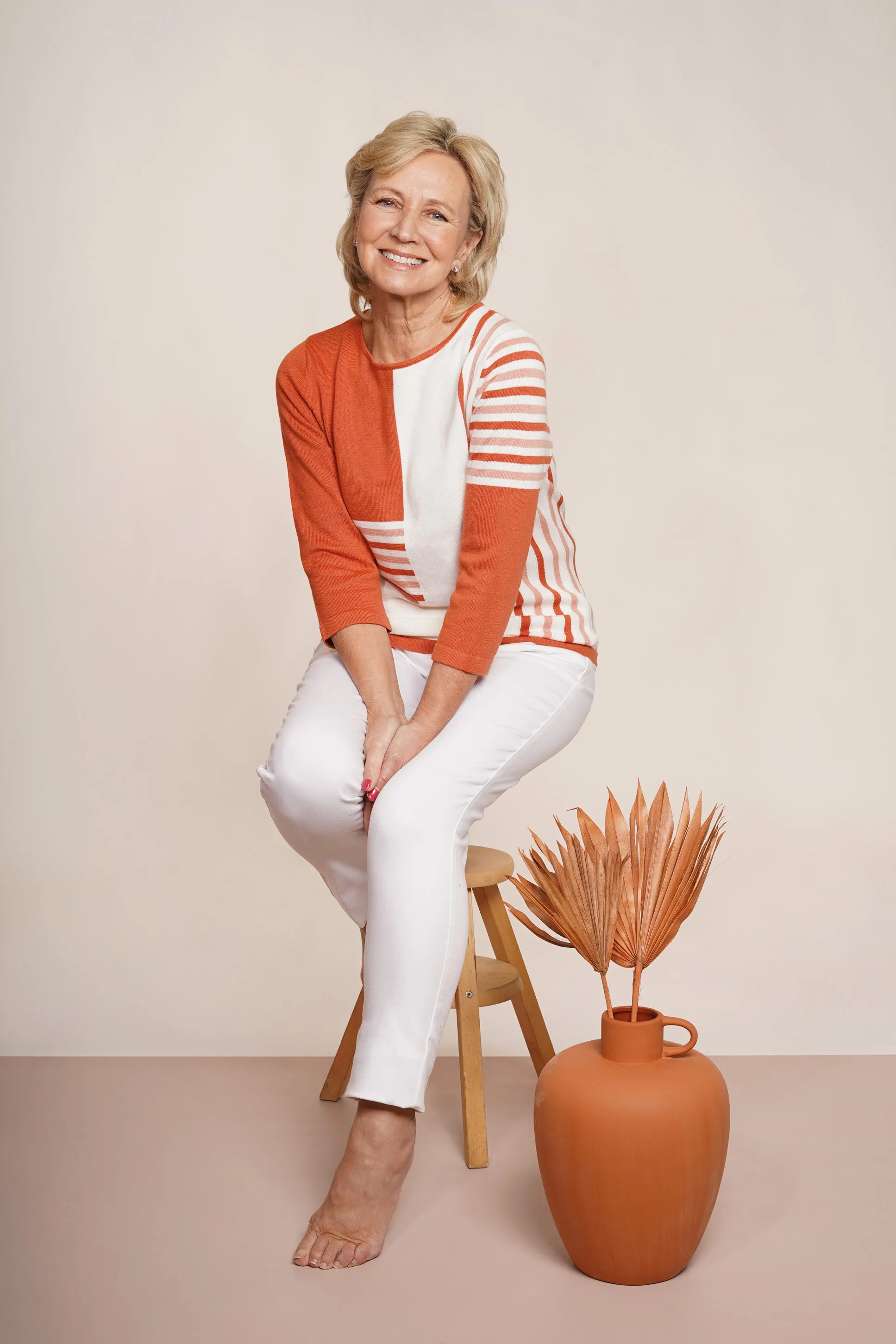 Colour Block Stripe Jumper