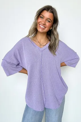 Conner Rib Knit Raw Edge Top - FINAL SALE