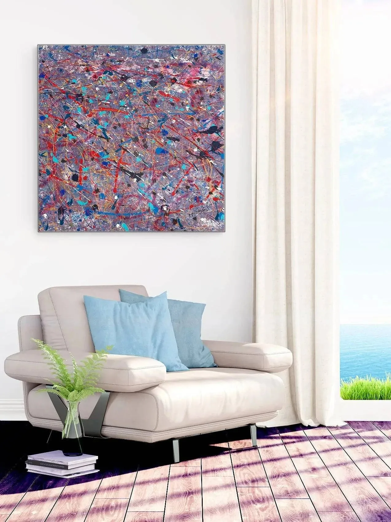 Cotton Candy Venetian Style  (Embellished-Hand Signed by the Artist)