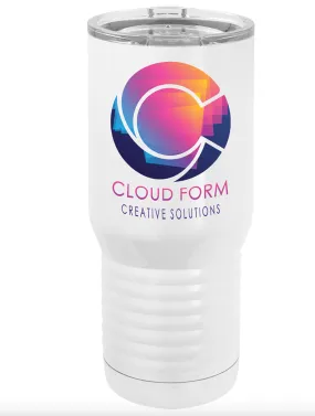 Customizable Polar Camel 20 oz. Tall White Vacuum Insulated Tumbler