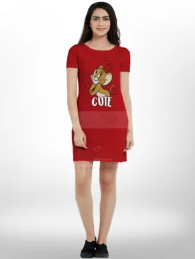 Cute Jerry In Love  Girls Home Use Comfortably Long T-shirt For Women's
