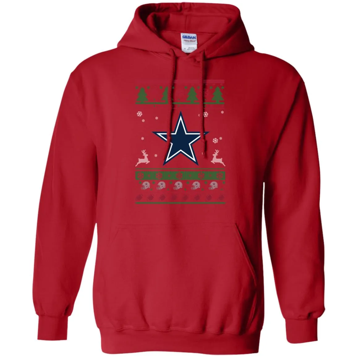 Dallas Cowboys Logo Football Teams Ugly Christmas Sweater Men Pullover Hoodie