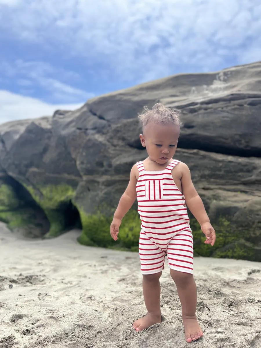 Dandy Overall - Red Stripe